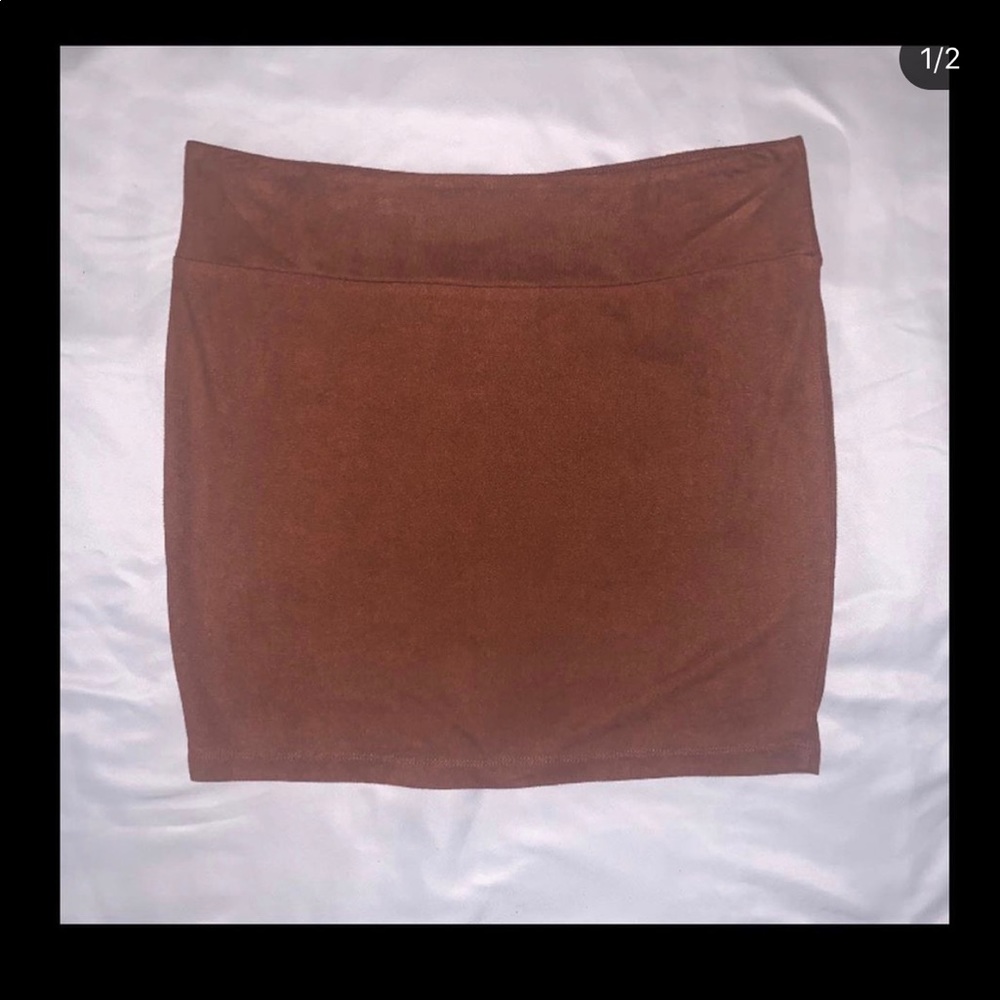 MAROON & BROWN SKIRT